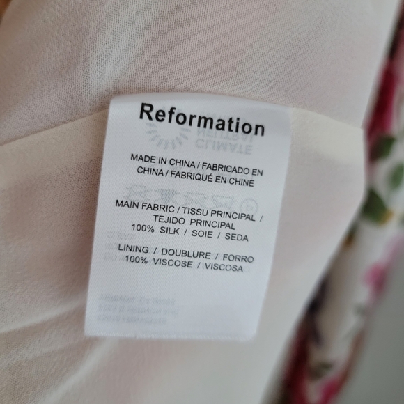 Reformation Genesis Silk Dress in Giverny size 4 NWT - Picture 13 of 14